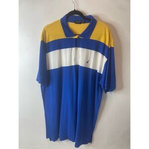 Men’s Blue and Gold Nautica Rugby polo